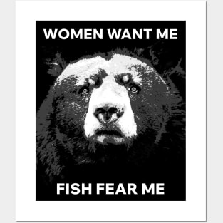 Women want me Fish fear me Posters and Art